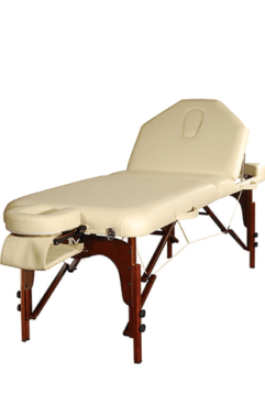 Portable massage table with tilt Beige